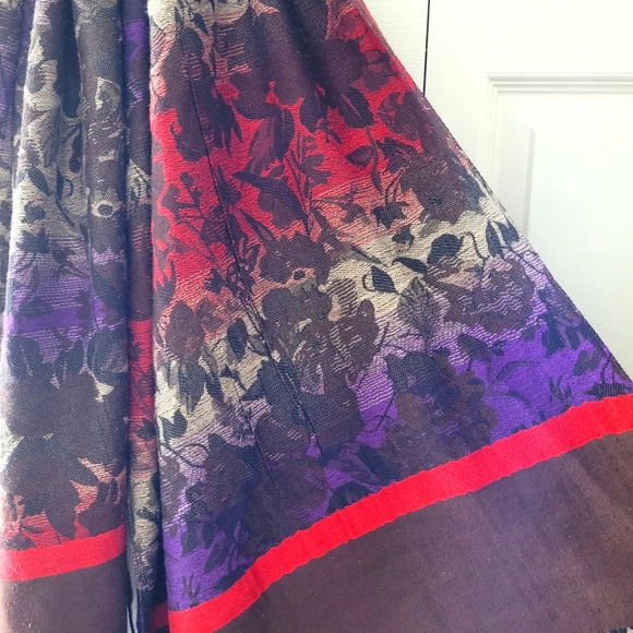 Colorful European Boho Witchy Whimsigoth Fairycore Fall Floral Ombre Sca… - Picture 5 of 6